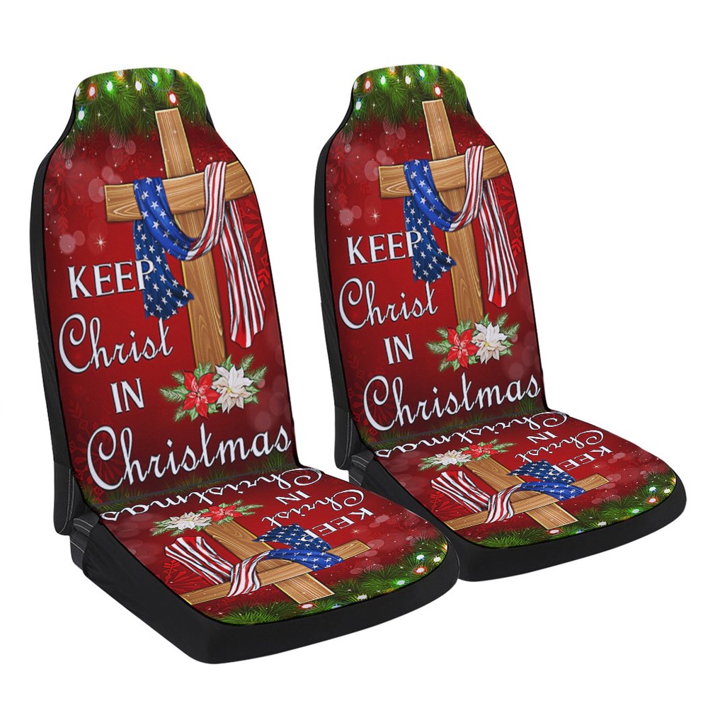 Keep ChristIn Christmas Seat Cover Cars, Christmas Car Seat Cover, Car Seat Cover