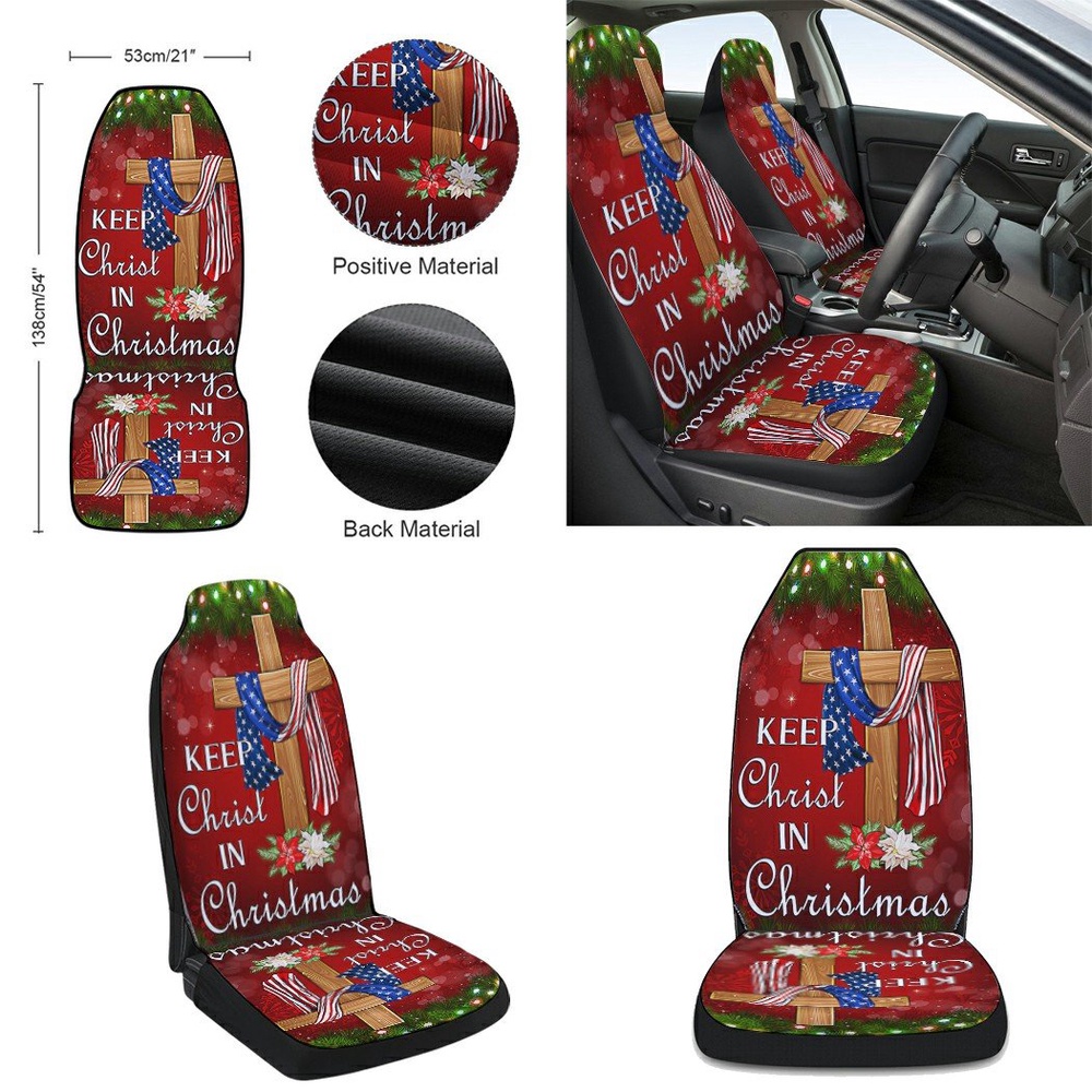 Keep ChristIn Christmas Seat Cover Cars, Christmas Car Seat Cover, Car Seat Cover