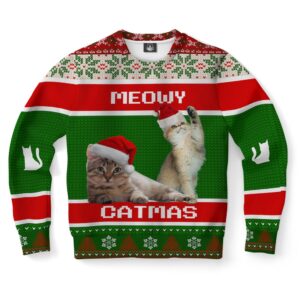 Kitten Ugly Christmas Sweater, Christmas Sweater, Ugly…