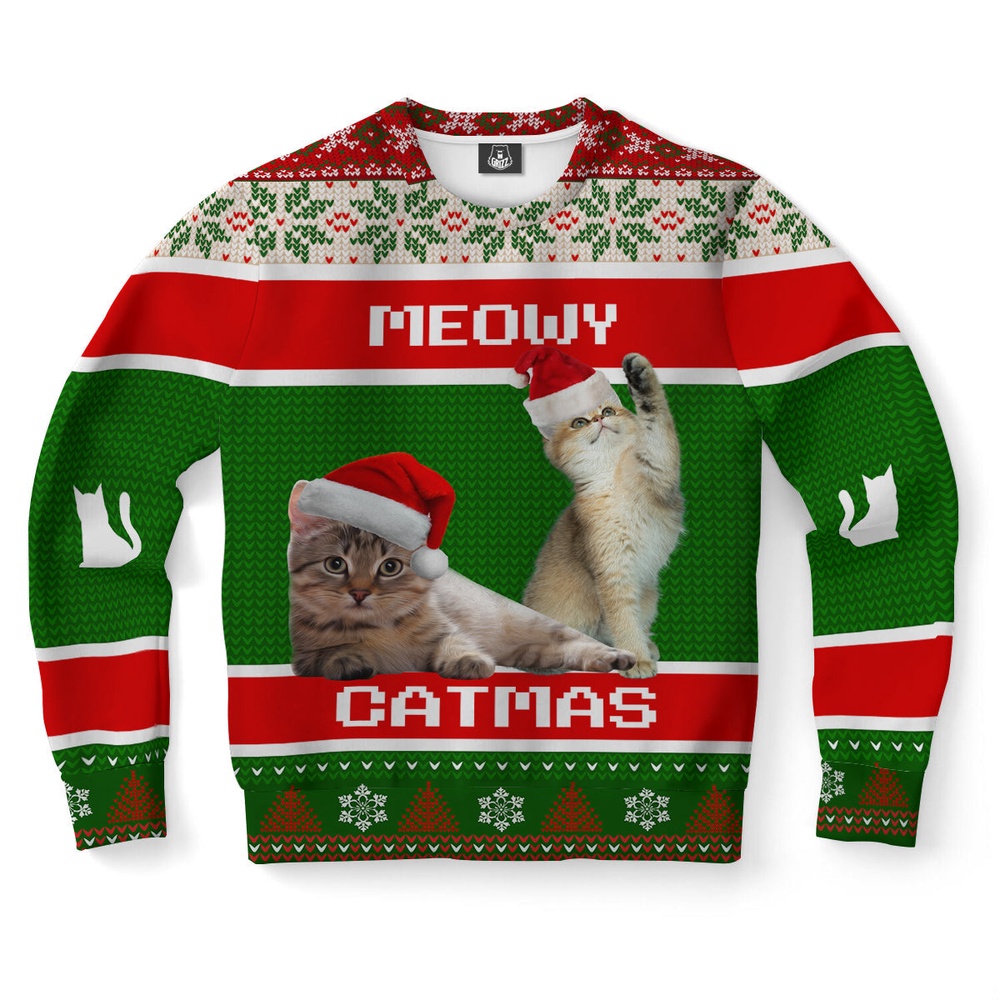 Kitten Ugly Christmas Sweater, Christmas Sweater, Ugly Sweater, Funny Xmas Sweaters Kitten Ugly Christmas Sweater, Christmas Sweater, Ugly Sweater, Funny Xmas Sweaters