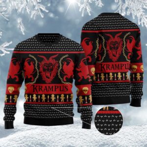 Krampus Ugly Christmas Sweater, Christmas Sweater, Ugly…