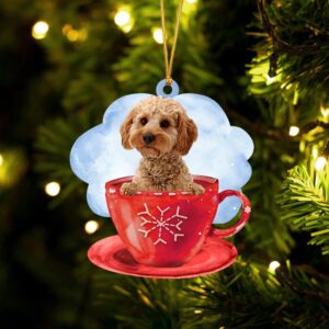 Labradoodle On The Cup Christmas Ornament, Christmas…