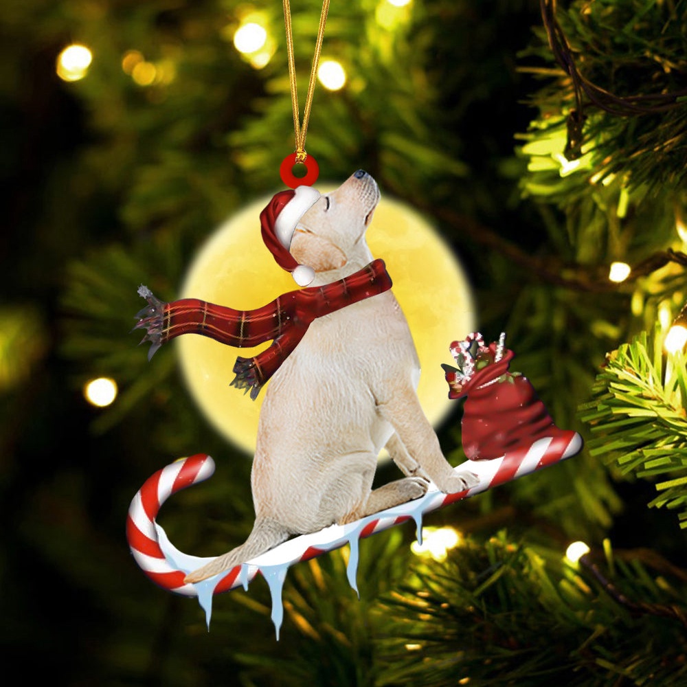 Labrador-Retriever On The Candy Cane Christmas Ornament, Christmas Ornament, Dog Ornament, Xmas Dog Ornaments Labrador-Retriever On The Candy Cane Christmas Ornament, Christmas Ornament, Dog Ornament, Xmas Dog Ornaments