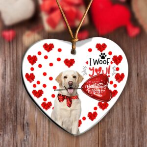 Labrador Retriever Happy Valentine’s Day Ornament, Christmas…