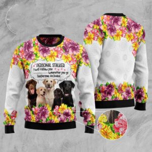 Labrador Retriever Personal Stalker Ugly Christmas Sweater,…