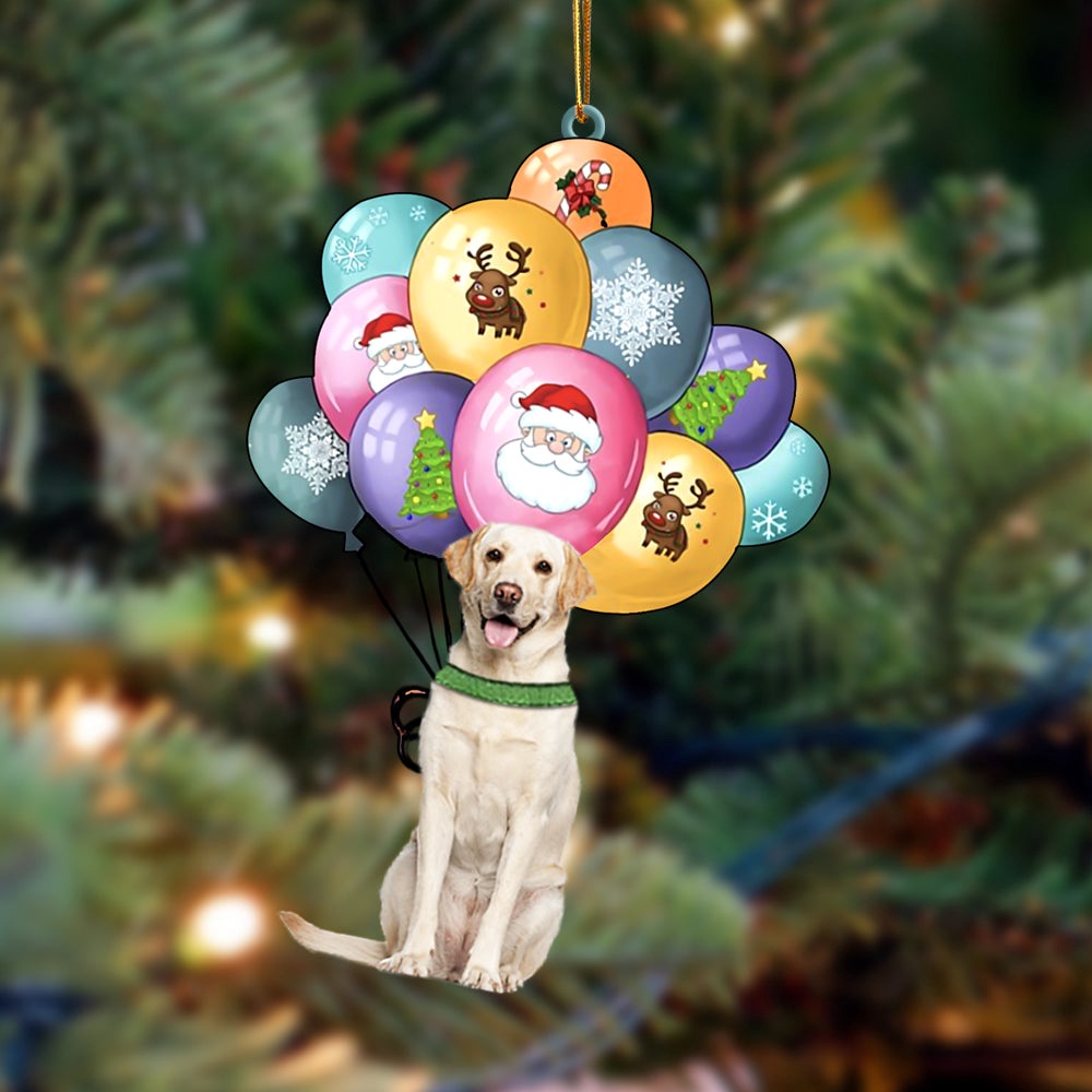 Labrador Retriever With Balloons Christmas Ornament, Christmas Ornament, Dog Ornament, Xmas Dog Ornaments Labrador Retriever With Balloons Christmas Ornament, Christmas Ornament, Dog Ornament, Xmas Dog Ornaments