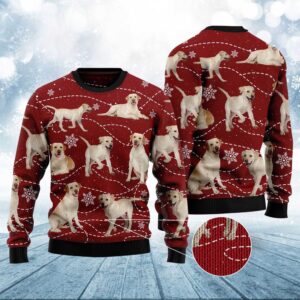 Labrador Retriever Xmas Ugly Christmas Sweater, Dog…