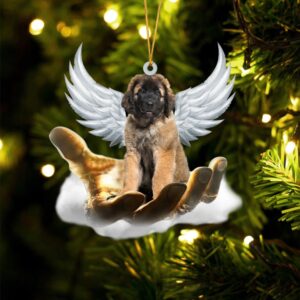 Leonberger On The Hands Of Jesus Ornament,…