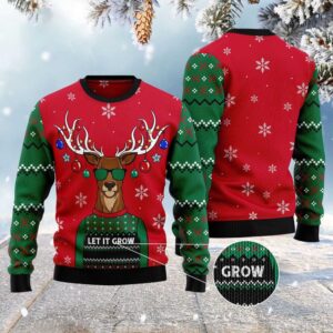 Let It Glow Ugly Christmas Sweater, Christmas…
