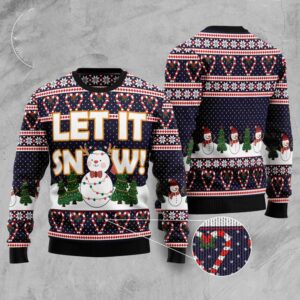 Let It Snow Ugly Christmas Sweater, Christmas…