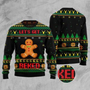 Let’S Get Baked Ugly Christmas Sweater, Christmas…