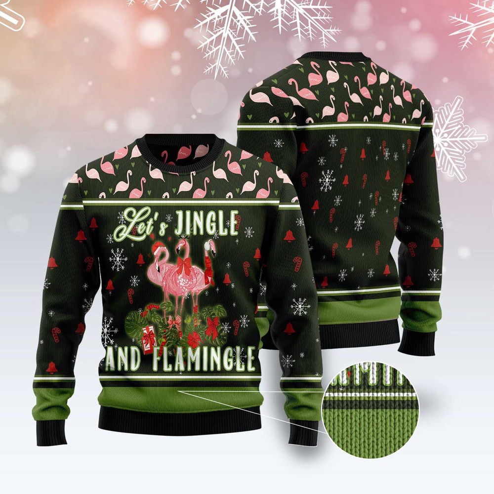 Let’S Jingle And Flamingle Ugly Christmas Sweater, Christmas Sweater, Ugly Sweater, Funny Xmas Sweaters Let’S Jingle And Flamingle Ugly Christmas Sweater, Christmas Sweater, Ugly Sweater, Funny Xmas Sweaters