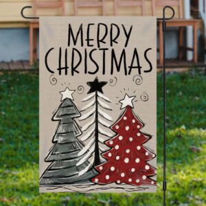 Line Xmas Tree Burlap Merry Christmas Garden…