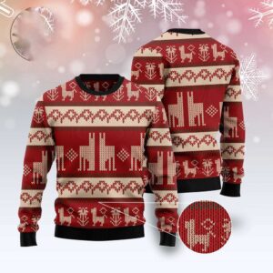 Llama Christmas Ugly Christmas Sweater, Christmas Sweater,…