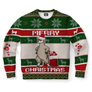 Llama Santa Ugly Christmas Sweater, Christmas Sweater,…