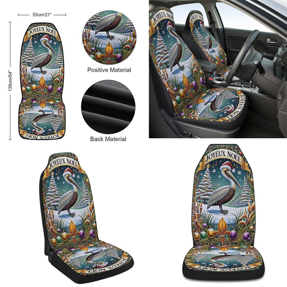 Louisiana Christmas Cajun Joyeux Noel Seat Cover Cars, Christmas Car Seat Cover, Car Seat Cover Louisiana Christmas Cajun Joyeux Noel Seat Cover Cars, Christmas Car Seat Cover, Car Seat Cover