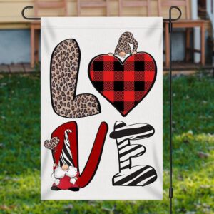 Love Cute Gnome Burlap Merry Christmas Garden…