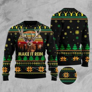 Make It Rein Ugly Christmas Sweater, Christmas…