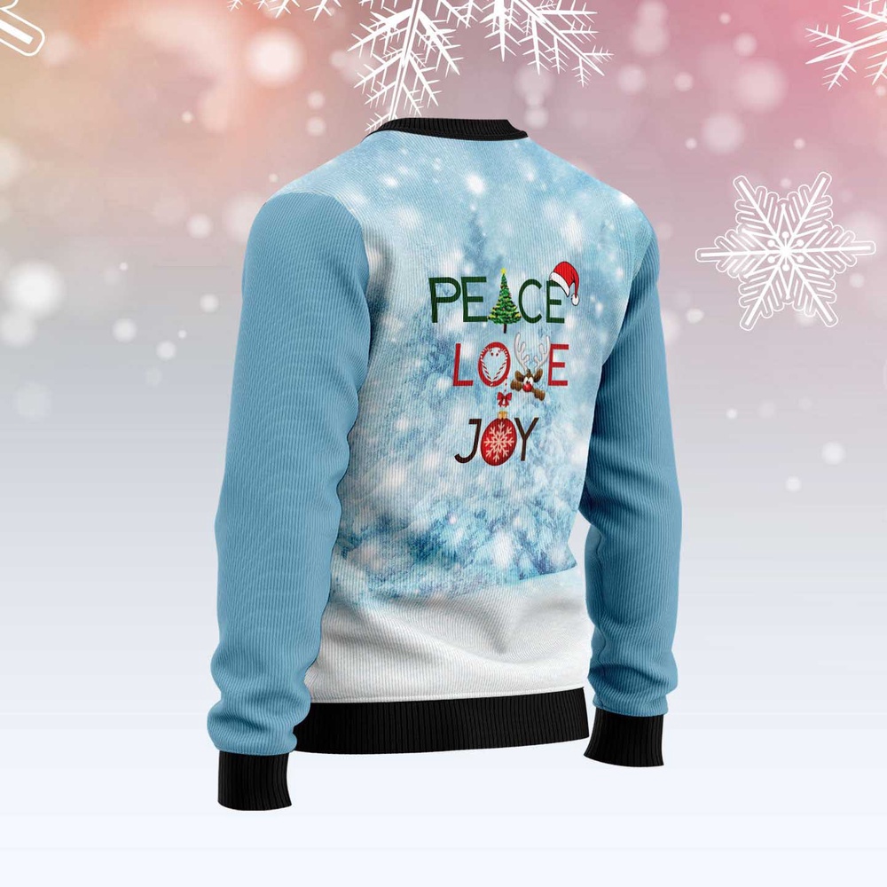 Maltese Peace Love Joy Ugly Sweater Ugly Christmas Sweater, Christmas Sweater, Ugly Sweater, Funny Xmas Sweaters