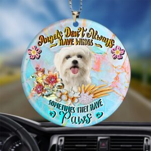 Maltese Sometimes They Have Paws Ornament, Christmas…