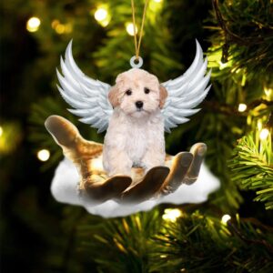 Maltipoo On The Hands Of Jesus Ornament,…