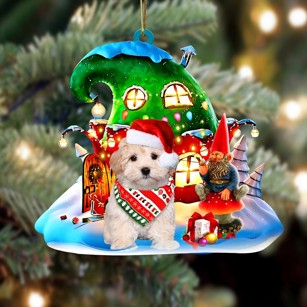 Maltipoo With Rudolph’s House Christmas Ornament, Christmas Ornament, Dog Ornament, Xmas Dog Ornaments Maltipoo With Rudolph’s House Christmas Ornament, Christmas Ornament, Dog Ornament, Xmas Dog Ornaments