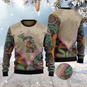 Mandala Michigan Home Ugly Christmas Sweater, Christmas…