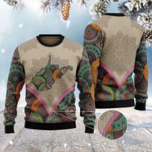 Mandala West Virginia Home Ugly Christmas Sweater,…