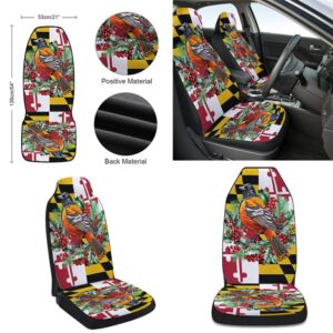 Maryland Christmas Baltimore Oriole Bird and Christmas Wreath Seat Cover Cars Christmas Car Seat Cover Car Seat Cover 2 n91wnu.jpg