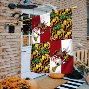 Maryland Halloween Flag Maryland Halloween Pumpkins and Blue Crab Witch Flag Halloween Flag Halloween Garden Flags Halloween House Flags 1 lhr60h.jpg