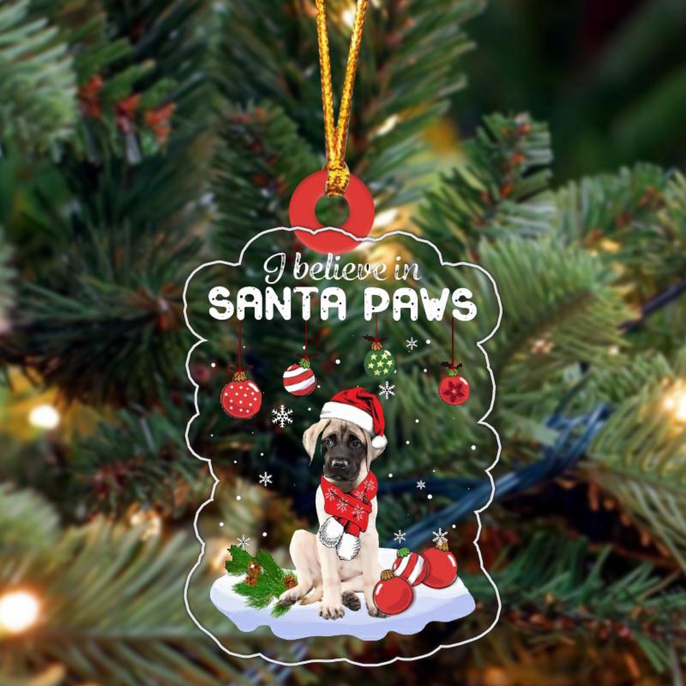 Mastiff-Crewneck Christmas Ornament, Christmas Ornament, Dog Ornament, Xmas Dog Ornaments