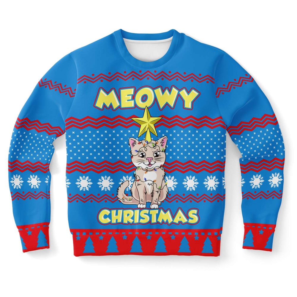 Meowy Christmas Cat Ugly Christmas Sweater, Christmas Sweater, Ugly Sweater, Funny Xmas Sweaters Meowy Christmas Cat Ugly Christmas Sweater, Christmas Sweater, Ugly Sweater, Funny Xmas Sweaters