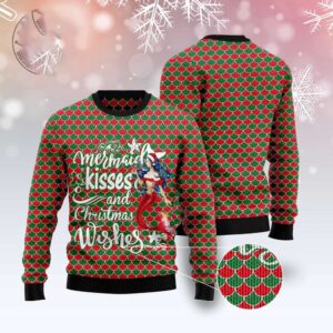 Mermaid Christmas Ugly Christmas Sweater, Christmas Sweater,…