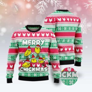 Merry Chickmas Ugly Christmas Sweater, Christmas Sweater,…