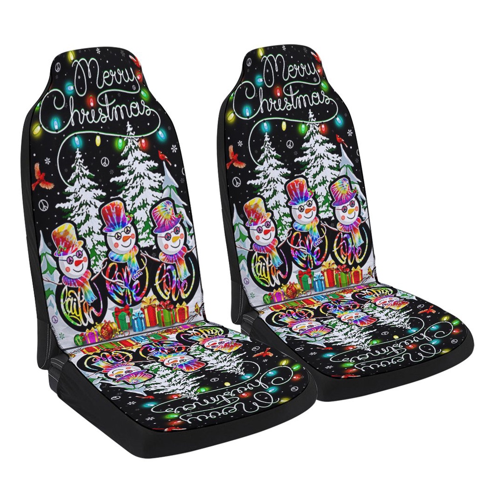 Merry Christmas Faith Hope Love Seat Cover Cars, Christmas Car Seat Cover, Car Seat Cover
