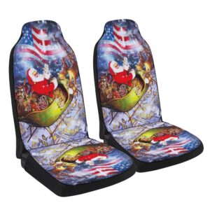 Merry Christmas Santa Claus American flag Seat…