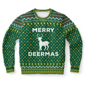 Merry Deermas Ugly Christmas Sweater, Christmas Sweater,…