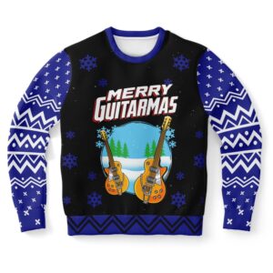 Merry Guitarmas Ugly Christmas Sweater, Christmas Sweater,…