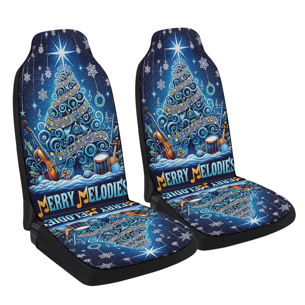 Merry Melodies Music Christmas Seat Cover Cars, Christmas Car Seat Cover, Car Seat Cover