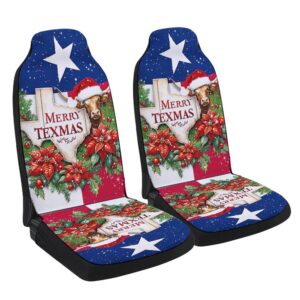 Merry Texmas Longhorns Christmas Texas Seat Cover…