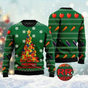 Merry Vegan Christmas Ugly Christmas Sweater, Christmas…