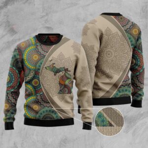 Michigan Mandala Funny Ugly Christmas Sweater, Christmas…