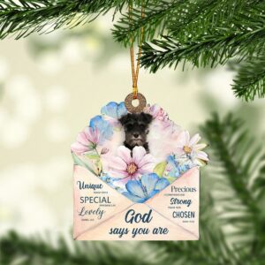 Miniature-Schnauzer God Says You Ornament, Christmas Ornament,…