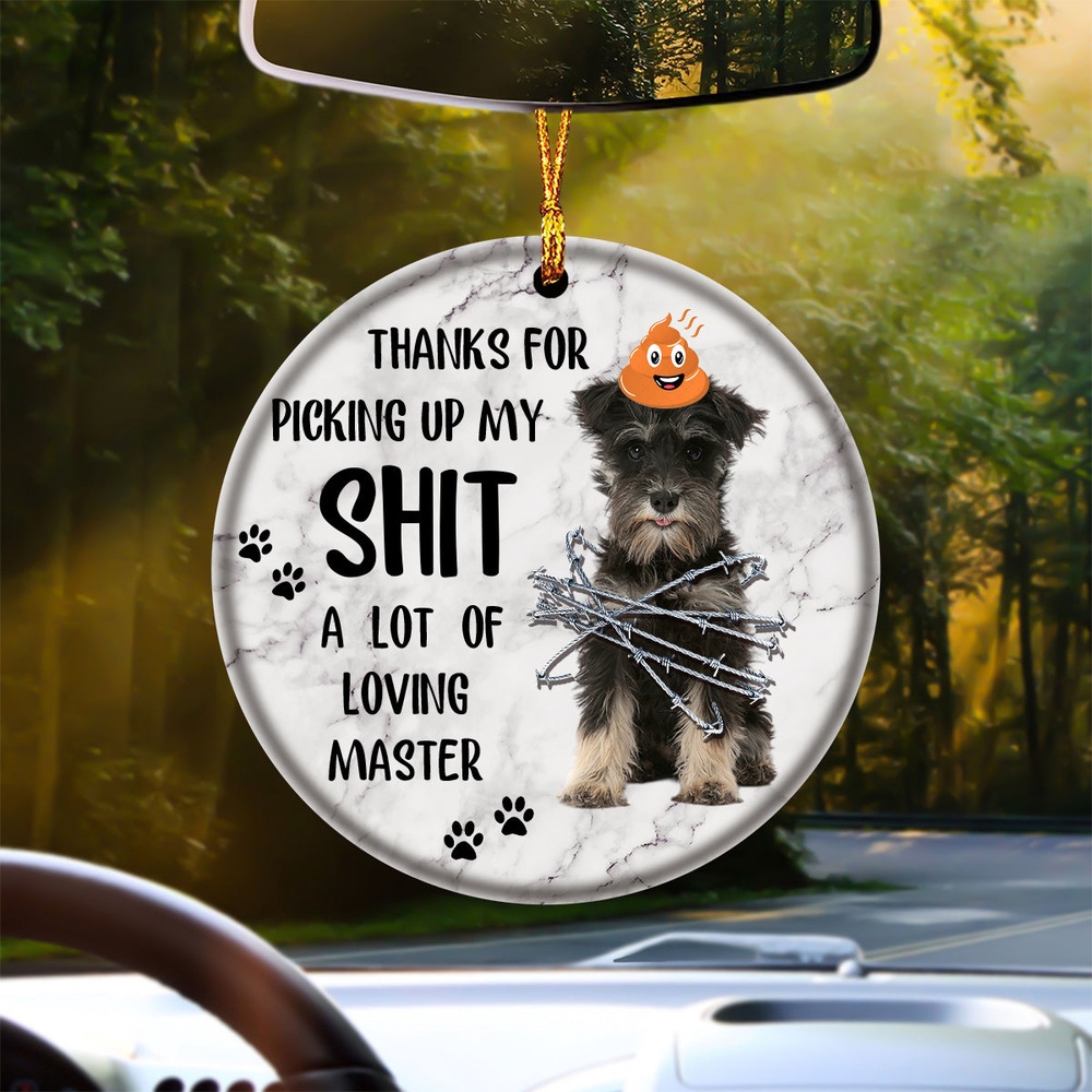 Miniature Schnauzer A Lot Of Loving Master Ornament, Christmas Ornament, Dog Ornament, Xmas Dog Ornaments Miniature Schnauzer A Lot Of Loving Master Ornament, Christmas Ornament, Dog Ornament, Xmas Dog Ornaments