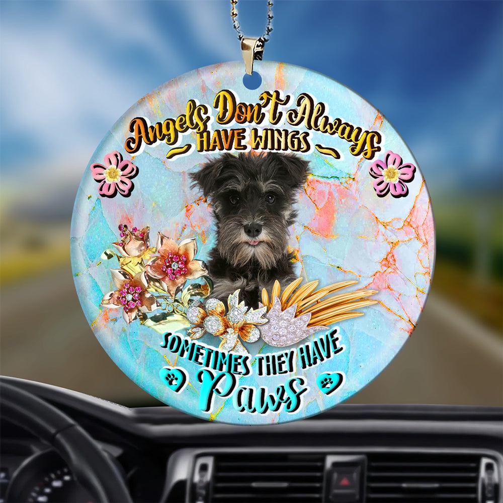 Miniature Schnauzer Sometimes They Have Paws Ornament, Christmas Ornament, Dog Ornament, Xmas Dog Ornaments Miniature Schnauzer Sometimes They Have Paws Ornament, Christmas Ornament, Dog Ornament, Xmas Dog Ornaments