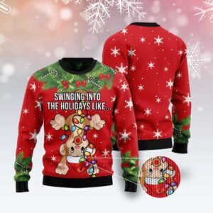 Monkey Swing Into The Holiday Ugly Christmas…