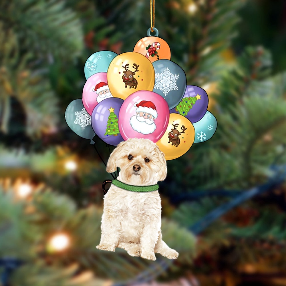 Morkie With Balloons Christmas Ornament, Christmas Ornament, Dog Ornament, Xmas Dog Ornaments Morkie With Balloons Christmas Ornament, Christmas Ornament, Dog Ornament, Xmas Dog Ornaments