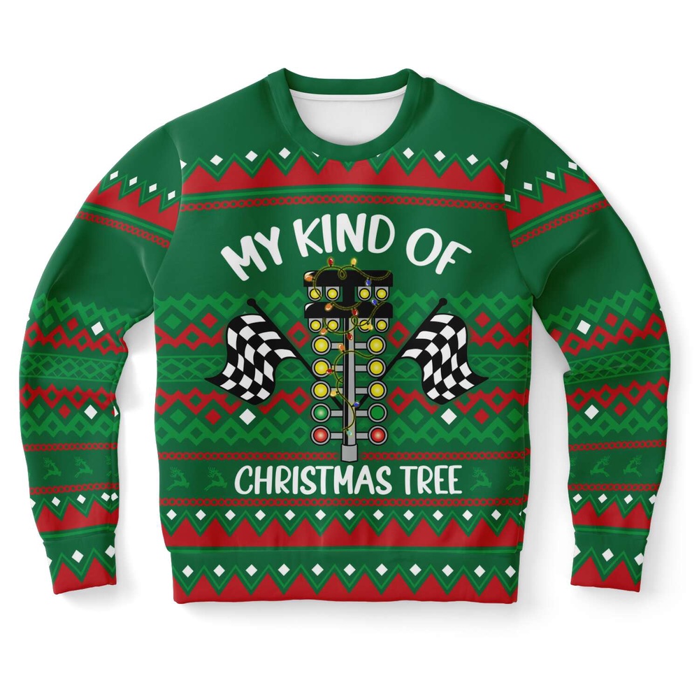 My Kind Of Christmas Tree Car Racing Ugly Christmas Sweater, Christmas Sweater, Ugly Sweater, Funny Xmas Sweaters