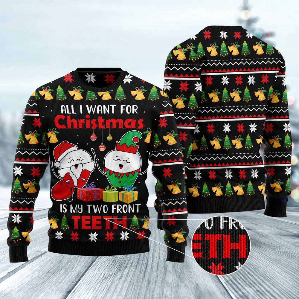 My Two Front Teeth Ugly Christmas Sweater, Christmas Sweater, Ugly Sweater, Funny Xmas Sweaters My Two Front Teeth Ugly Christmas Sweater, Christmas Sweater, Ugly Sweater, Funny Xmas Sweaters