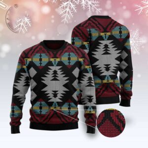Native American Aboriginal Pattern Ugly Christmas Sweater,…